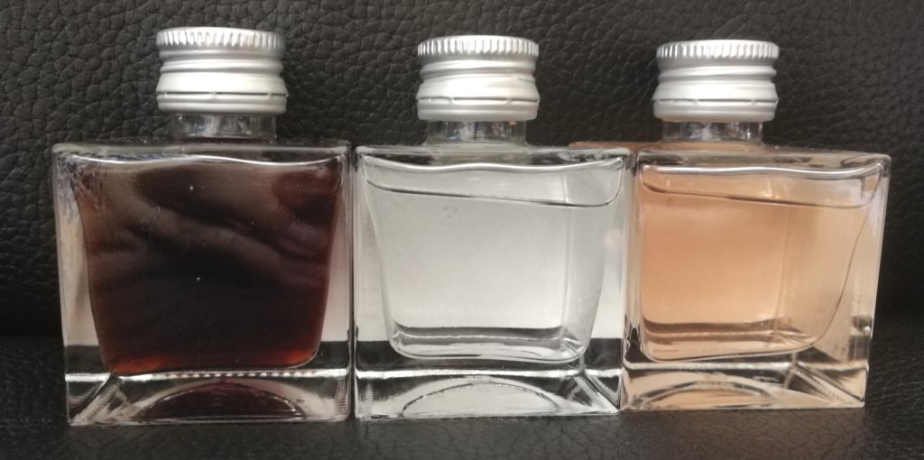 Back bottles of Shakespeare Distillery three gin gift set